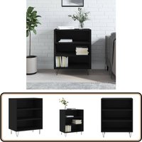 Sideboard Schwarz 57x35x70 cm Holzwerkstoff - Schreibtisch - Sideboard - Wohnzimmermöbel - Holzmöbel - Schwarz von VIDAXL