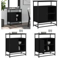 Vidaxl - Sideboard Schwarz 69x35x80 cm Holzwerkstoff - Schreibtisch - Wohnzimmermöbel - Sideboard Schwarz - Regal Schwarz - Holz Sideboard - Home & von VIDAXL