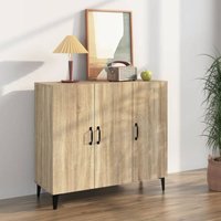 Sideboard Sonoma-Eiche 90x34x80 cm Holzwerkstoff - Vidaxl von VIDAXL