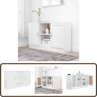 Sideboard Weiß 120x30,5x70 cm Holzwerkstoff - Schreibtisch - Wohnzimmermöbel - Sideboard - Holz Sideboard - Weißer Sideboard von VIDAXL