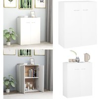 Vidaxl - Sideboard Weiß 60x30x75 cm Holzwerkstoff - Schreibtisch Sideboard - Weißes Sideboard - Wohnzimmer Möbel - Regal Mit Türen - Holz Sideboard von VIDAXL