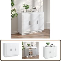 Vidaxl - Sideboard Weiß 92x35x75 cm Holzwerkstoff - Schreibtisch - Wohnzimmermöbel - Sideboard Weiß - Regal - Holzschrank von VIDAXL