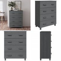 Vidaxl - Sideboard hamar Dunkelgrau 79x40x103,5 cm Massivholz Kiefer - Holz Sideboard - Kommode - Wohnzimmermöbel - Massiver Kiefer - Dunkelgraue Vidaxl - Sideboard hamar Dunkelgrau 79x40x103,5 cm Massivholz Kiefer - Holz Sideboard - Kommode - Wohnzimmermöbel - Massiver Kiefer - Dunkelgraue von VIDAXL
