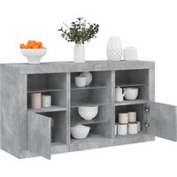 Sideboard mit LED-Leuchten Betongrau 123x37x67 cm - Vidaxl von VIDAXL