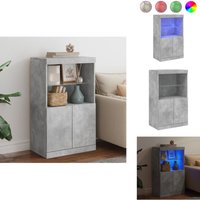 Vidaxl - Sideboard mit LED-Leuchten Betongrau 60,5x37x100 cm - Schreibtisch - Wohnzimmermöbel - Sideboard - Regal - TV-Stand Vidaxl - Sideboard mit LED-Leuchten Betongrau 60,5x37x100 cm - Schreibtisch - Wohnzimmermöbel - Sideboard - Regal - TV-Stand von VIDAXL