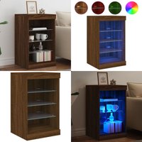 Sideboard mit LED-Leuchten Braun Eichen-Optik 41x37x67 cm - Sideboard - Wohnwand - TV-Schrank - Regal - Eiche Optik - Home & Living von VIDAXL