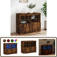 Vidaxl - Sideboard mit LED-Leuchten Räuchereiche 81x37x67 cm - Sideboard - Wohnzimmermöbel - Regal - TV-Schrank - Holzmöbel Vidaxl - Sideboard mit LED-Leuchten Räuchereiche 81x37x67 cm - Sideboard - Wohnzimmermöbel - Regal - TV-Schrank - Holzmöbel von VIDAXL