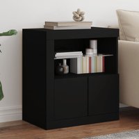 Vidaxl - Sideboard mit LED-Leuchten Schwarz 60,5x37x67 cm von VIDAXL