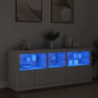 Sideboard mit LED-Leuchten Weiß 162x37x67 cm - Vidaxl von VIDAXL