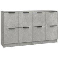 2 Stk. Sideboards,Kommode Betongrau 60x30x70 cm Holzwerkstoff vidaXL von BONNEVIE