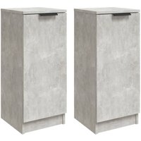 Vidaxl - Sideboards 2 Stk. Betongrau 30x30x70 cm Holzwerkstoff von VIDAXL