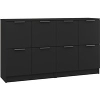 Vidaxl - Sideboards 2 Stk. Schwarz 60x30x70 cm Holzwerkstoff von VIDAXL