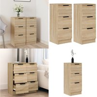 Vidaxl - Sideboards 2 Stk. Sonoma-Eiche 30x30x70 cm Holzwerkstoff - Holz Sideboard - Hölzerner Sideboard - Sideboard Eiche - Wohnwand Regal - tv Vidaxl - Sideboards 2 Stk. Sonoma-Eiche 30x30x70 cm Holzwerkstoff - Holz Sideboard - Hölzerner Sideboard - Sideboard Eiche - Wohnwand Regal - tv von VIDAXL