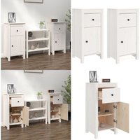 Vidaxl - Sideboards 2 Stk. Weiß 40x35x80 cm Massivholz Kiefer - Holz Sideboard - Massiver Kiefer - Weißes Sideboard - Wohnzimmerschrank - Regal von VIDAXL