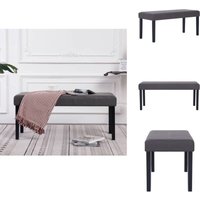 Vidaxl - Sitzbank 106 cm Grau Kunstleder - Sitzbank - Kunstledersofa - Wohnzimmermöbel - Grau Sofa - Bequeme Bank von VIDAXL