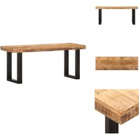 Vidaxl - Sitzbank 110 cm Raues Mango-Massivholz und Stahl - Sitzbank - Mango Holzküche - Industrielle Einrichtung - Wohnzimmerstil - Flurbank von VIDAXL