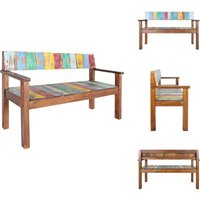 Vidaxl - Sitzbank 115 cm Altholz Massiv - Vintage Bank - Holzmöbel - Altholz - Retro Möbel - Bootsholz Optik von VIDAXL