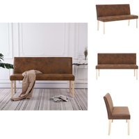 Vidaxl - Sitzbank 139,5 cm Braun Wildleder-Optik - Wohnzimmerbank - Flurbank - Holzbank - Sofaersatz - Wildleder Optik Vidaxl - Sitzbank 139,5 cm Braun Wildleder-Optik - Wohnzimmerbank - Flurbank - Holzbank - Sofaersatz - Wildleder Optik von VIDAXL