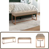 Vidaxl - Sitzbank Beige 110x36x45 cm Samt - Sitzbank - Wohnzimmer Dekoration - Beige Sofa - Samtsofa - Bequeme Sitzfläche Vidaxl - Sitzbank Beige 110x36x45 cm Samt - Sitzbank - Wohnzimmer Dekoration - Beige Sofa - Samtsofa - Bequeme Sitzfläche von VIDAXL