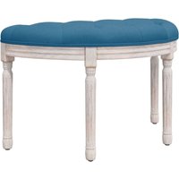 Sitzbank Blau 81,5x41x49 cm Samt Vidaxl von VIDAXL