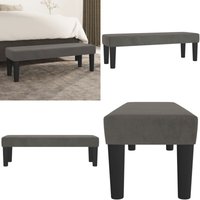 Sitzbank Dunkelgrau 100x30x30 cm Samt - Sitzbank - Grau - Sofa - Lounge Möbel - Samtsofa - Home & Living von VIDAXL