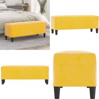 Sitzbank Gelb 100x35x41 cm Samt - Sitzbank - Gelbe Couch - Samtsofa - Flurbank - Beistelltisch - Home & Living von VIDAXL
