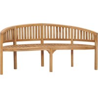 Bonnevie - Sitzbank in Bananen-Form 180 cm Massivholz Teak vidaXL365860 von BONNEVIE