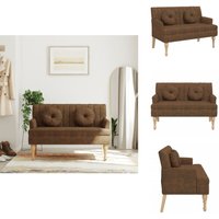 Vidaxl - Sitzbank mit Kissen Braun 113x64,5x75,5 cm Wildleder-Optik - Wohnzimmermöbel - Banksofa - Couchtisch - Lederoptik - Polstersitz Vidaxl - Sitzbank mit Kissen Braun 113x64,5x75,5 cm Wildleder-Optik - Wohnzimmermöbel - Banksofa - Couchtisch - Lederoptik - Polstersitz von VIDAXL