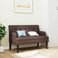 Vidaxl - Sitzbank mit Rückenlehne Braun 112x65,5x75 cm Kunstleder 90705 von VIDAXL