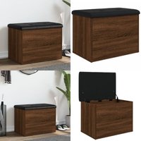 Vidaxl - Sitzbank mit Stauraum Braun Eiche 62x42x45 cm Holzwerkstoff - Wohnzimmer Dekoration - Stauraumbank - Garderobe - Eingangsbereich Möbel von VIDAXL