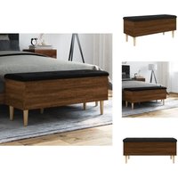 Vidaxl - Sitzbank mit Stauraum Braun Eichen-Optik 102x42x46 cm - Wohnzimmer Dekoration - Stauraumbank - Garderobe - Eingangsbereich Möbel von VIDAXL
