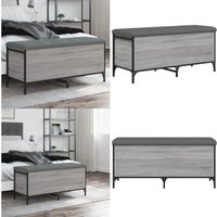 Vidaxl - Sitzbank mit Stauraum Grau Sonoma 102x42x45 cm Holzwerkstoff - Wohnzimmer Dekoration - Stauraumbank - Garderobe - Schuhablage von VIDAXL