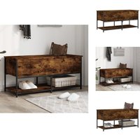 Vidaxl - Sitzbank mit Stauraum Räuchereiche 100x42,5x47 cm Holzwerkstoff - Wohnzimmer Möbel - Holzbank - Garderobe - Etagenwohnung Möbel - Einbaubank von VIDAXL