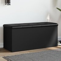 Vidaxl - Sitzbank mit Stauraum Schwarz 102x42x45 cm Holzwerkstoff von VIDAXL