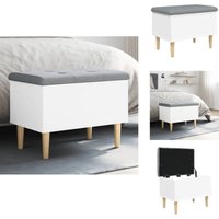 Vidaxl - Sitzbank mit Stauraum Weiß 62x42x46 cm Holzwerkstoff - Sitzbank Mit Stauraum - Sitzbänke Mit Stauraum - Schuhbank - Bank von VIDAXL