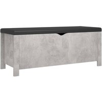 Bonnevie - Sitzbank mit Stauraum und Kissen Betongrau 105x40x45cm vidaXL271768 von BONNEVIE