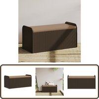 Vidaxl - Sitzbank mit Stauraum & Kissen Braun 115x51x52 cm Poly Rattan - Sitzbank - Gartenbank - Outdoor Möbel - Poly Rattan - Stauraum von VIDAXL