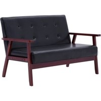 Sofa 2-Sitzer Schwarz Kunstleder Vidaxl von VIDAXL