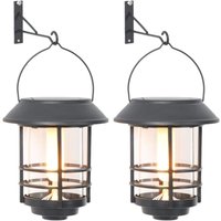 Vidaxl - Solar-Außenwandleuchten 2 Stk. Warmweiß Flackerndes Licht Vidaxl - Solar-Außenwandleuchten 2 Stk. Warmweiß Flackerndes Licht von VIDAXL