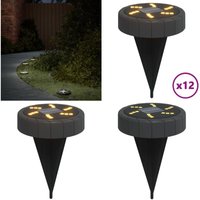 Solar-Bodenleuchten mit Erdspieß 12 Stk. Warmweiß - Solarlaternen - Gartenbeleuchtung - Außenscheinwerfer - LED-Beleuchtung - Solarbetriebene Lampen Solar-Bodenleuchten mit Erdspieß 12 Stk. Warmweiß - Solarlaternen - Gartenbeleuchtung - Außenscheinwerfer - LED-Beleuchtung - Solarbetriebene Lampen von VIDAXL
