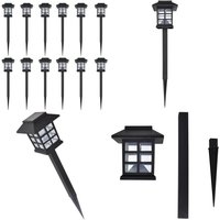 Vidaxl - Solarleuchte LED-Licht Set für den Außenbereich 12 Stück - Solarleuchte - Outdoor Beleuchtung - Gartenbeleuchtung - led Licht von VIDAXL