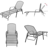 Vidaxl - Sonnenliege Stahl Anthrazit - Metallgartenmöbel - Gartensonnenliege - Lounge Chair - Gartenstuhl - Balkonmöbel - Home & Living von VIDAXL