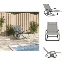 Sonnenliege Stahl und Textilene Grau - Sonnenliege - Gartenliege - Außenliege - Relaxliege - Textilene von VIDAXL
