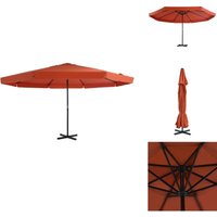 Sonnenschirm Aluminium-Mast 500 cm Terrakotta-Rot - Gartenschirm - Sonnenschirm - Terracotta Rot - Aluminium-Mast - Outdoor Möbel von VIDAXL