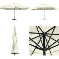 Vidaxl - Sonnenschirm mit Aluminium-Mast 600 cm Sandweiß - Gartenschirm - Sonnenschirm - Outdoor Möbel - Terrassenüberdachung - Poolbereich - Home & von VIDAXL