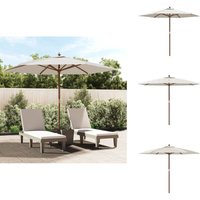 Sonnenschirm mit Holzmast Sandfarben 299x240 cm - Sonnenschirm - Gartenmöbel - Outdoor Möbel - Teak Optik - Strandkorb Sonnenschirm mit Holzmast Sandfarben 299x240 cm - Sonnenschirm - Gartenmöbel - Outdoor Möbel - Teak Optik - Strandkorb von VIDAXL