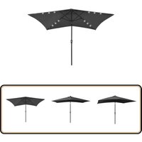 Sonnenschirm mit LEDs und Stahl-Mast Anthrazit 2x3 m - Gartenschirm - Sonnenschutz - LEDs - Outdoor Beleuchtung - Patio Möbel Sonnenschirm mit LEDs und Stahl-Mast Anthrazit 2x3 m - Gartenschirm - Sonnenschutz - LEDs - Outdoor Beleuchtung - Patio Möbel von VIDAXL