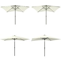 Sonnenschirm mit LEDs und Stahl-Mast Sandweiß 2x3 m - Sonnenschirm - Gartenschirm - Balkontischschirm - Outdoor Möbel - Sommergarten - Home & Living Sonnenschirm mit LEDs und Stahl-Mast Sandweiß 2x3 m - Sonnenschirm - Gartenschirm - Balkontischschirm - Outdoor Möbel - Sommergarten - Home & Living von VIDAXL