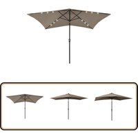 Vidaxl - Sonnenschirm mit LEDs und Stahl-Mast Taupe 2x3 m - Sonnenschirm - Gartenschirm - Balkontischschirms - Outdoor Möbel - Patio Dekoration Vidaxl - Sonnenschirm mit LEDs und Stahl-Mast Taupe 2x3 m - Sonnenschirm - Gartenschirm - Balkontischschirms - Outdoor Möbel - Patio Dekoration von VIDAXL