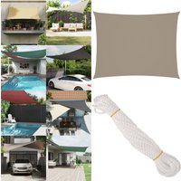 Vidaxl - Sonnensegel Oxford-Gewebe Rechteckig 6x8 m Taupe - Sonnensegel - Oxford-Gewebe - Sonnenschutz - Gartensonnensegel - Rechteckiges Sonnensegel von VIDAXL